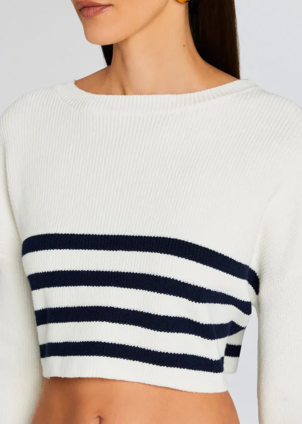 Trending*Retrofete Sharlie Sweater White/ Navy