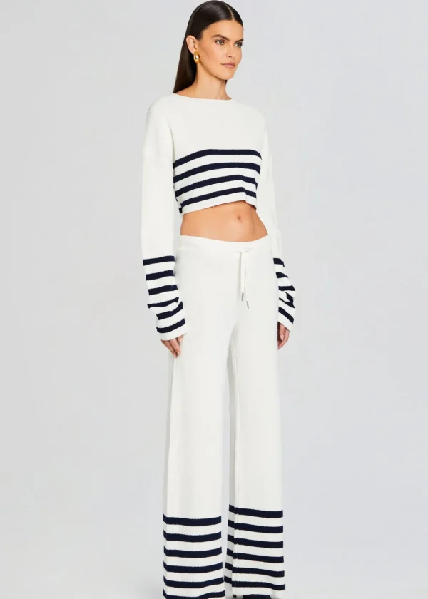 Tops*Retrofete Sharlie Sweater White/ Navy