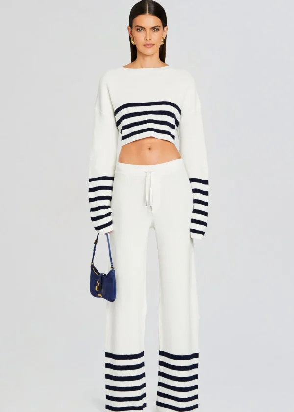 Trending*Retrofete Sharlie Sweater White/ Navy