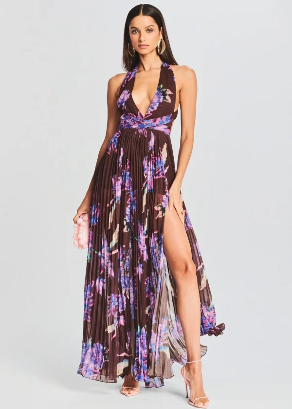 Guest Of*Retrofete Shay Long Dress Brown