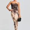 Guest Of*Retrofete Shayna Silk Dress Vintage Cheetah
