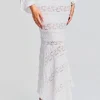 Sheer Bliss*Retrofete Shir Long Skirt White Sa Punta