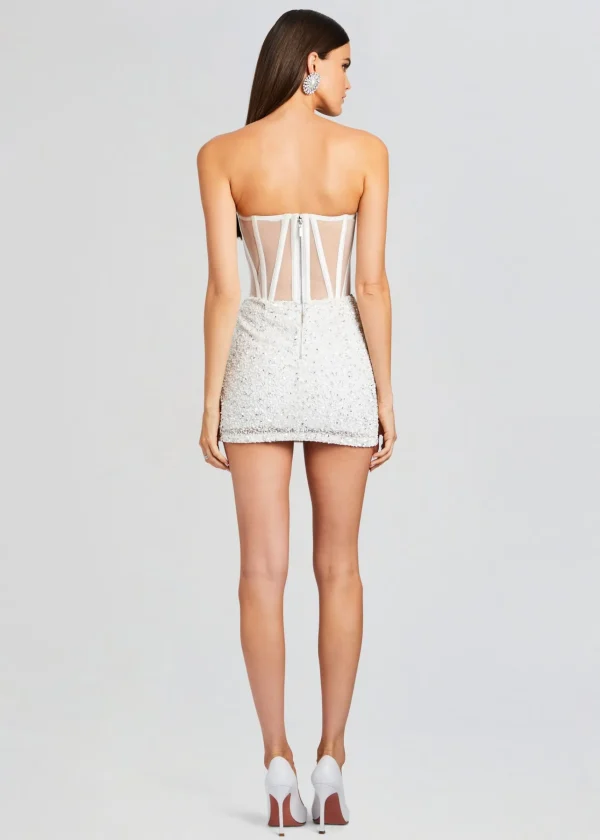 RETROFÊTE*Retrofete Sienna Sequin Dress White/Silver