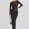 Maxi*Retrofete Silver Maxi Dress Black