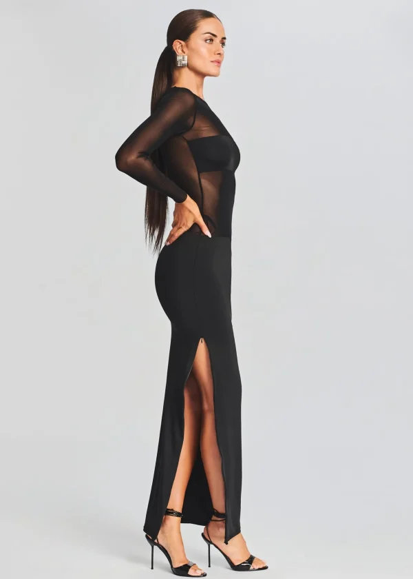 Dresses*Retrofete Silver Maxi Dress Black