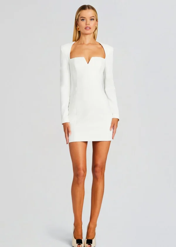 Night Out*Retrofete Simone Mini V Dress White