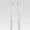 Accessories*Retrofete Snake Skin Crystal Earrings Silver