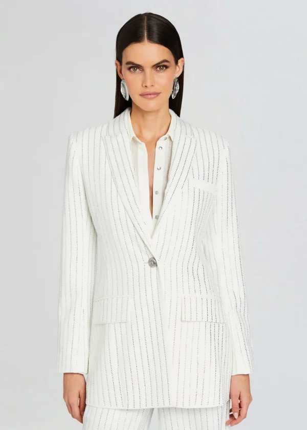 Trending*Retrofete Solana Embellished Blazer White