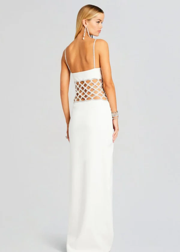 Subtle Shimmer*Retrofete Solene Dress White/Crystal