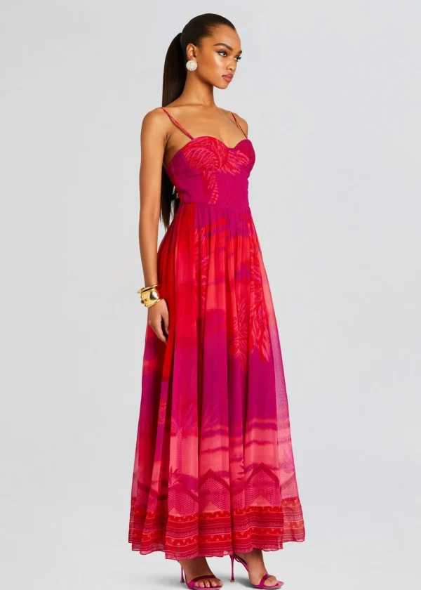 Tropical Hues*Retrofete Soma Long Dress Multicolor
