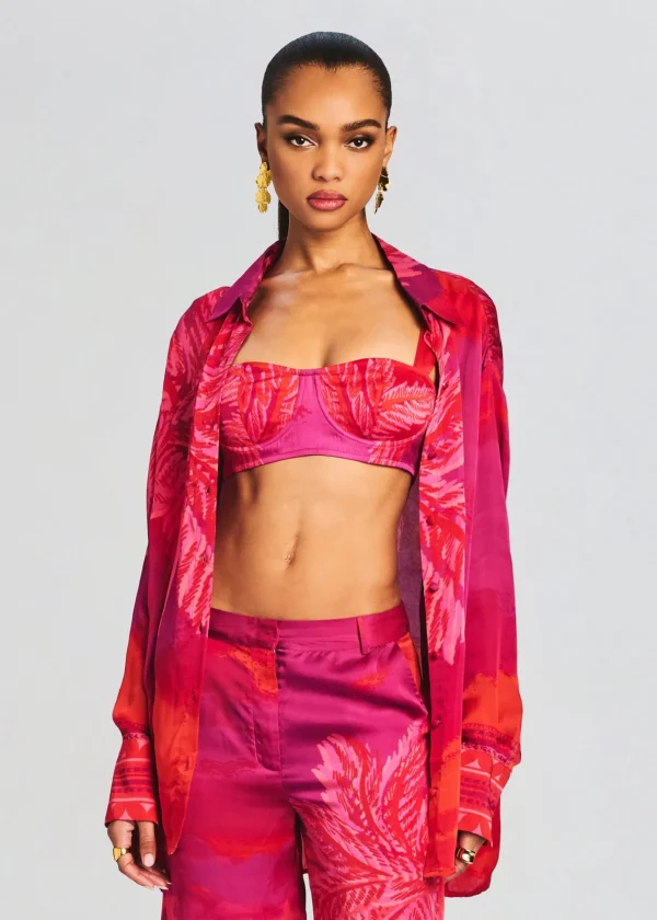 Tropical Hues*Retrofete Soma Oversized Shirt Multicolor