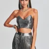 Guest Of*Retrofete Sophia Top Gunmetal
