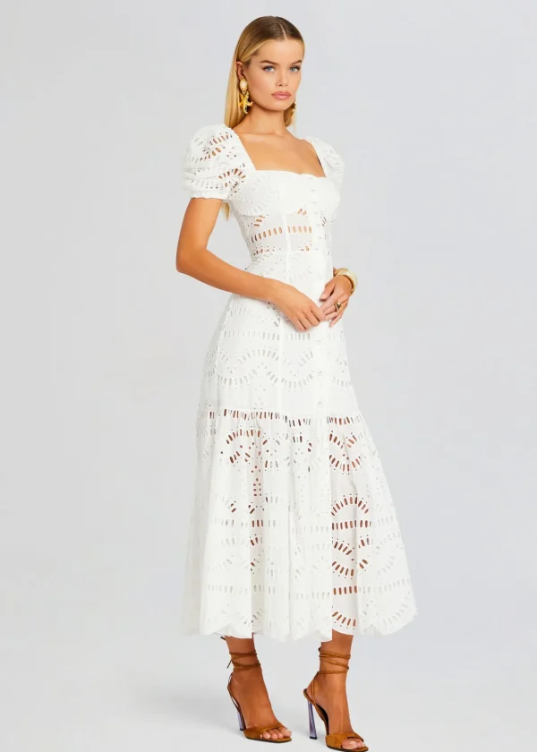 Honeymoon Looks*Retrofete Spiana Long Dress White Samoa