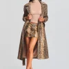 Neutral Moments*Retrofete Steffan Leather Coat Tannin Snake