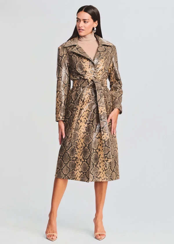 Outerwear*Retrofete Steffan Leather Coat Tannin Snake