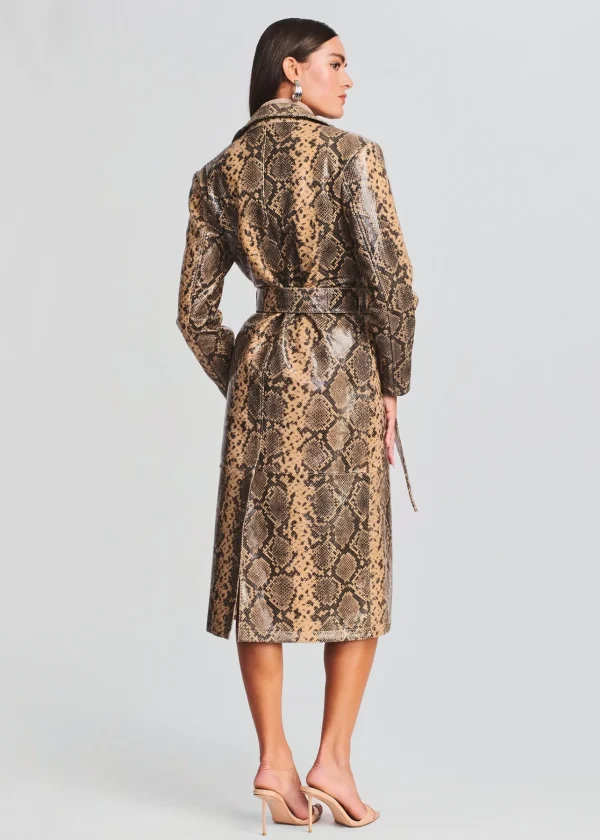 Outerwear*Retrofete Steffan Leather Coat Tannin Snake