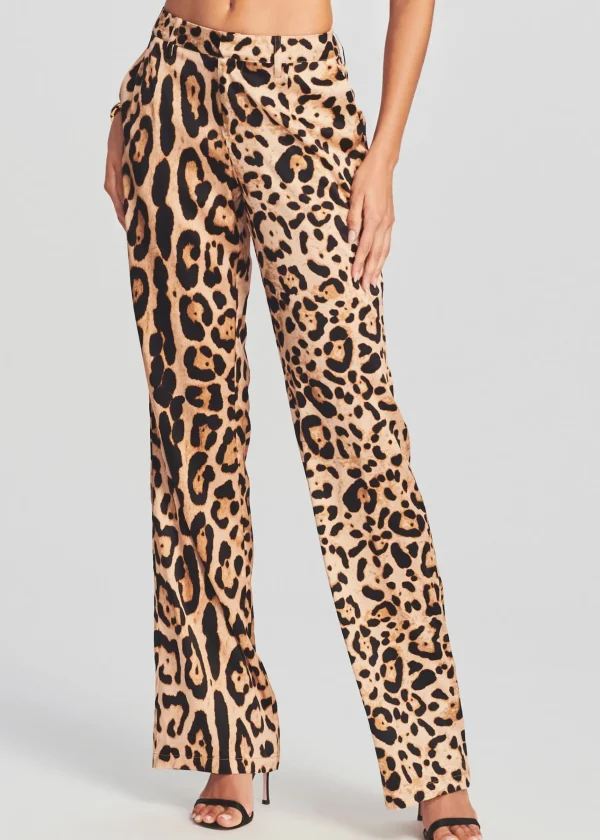 Honeymoon Looks*Retrofete Suki Silk Pant Leopard Combo