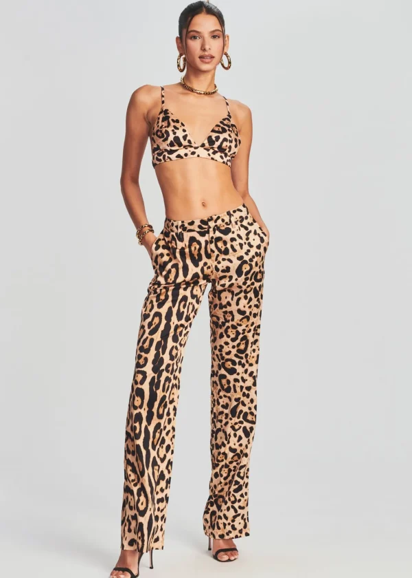 Honeymoon Looks*Retrofete Suki Silk Pant Leopard Combo