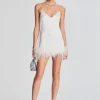 RETROFÊTE*Retrofete Susana Feather Dress White