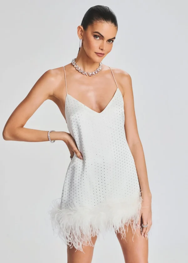 Reception Dresses*Retrofete Susana Feather Dress White