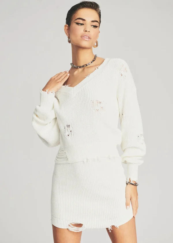 Honeymoon Looks*Retrofete Syd Sweater White