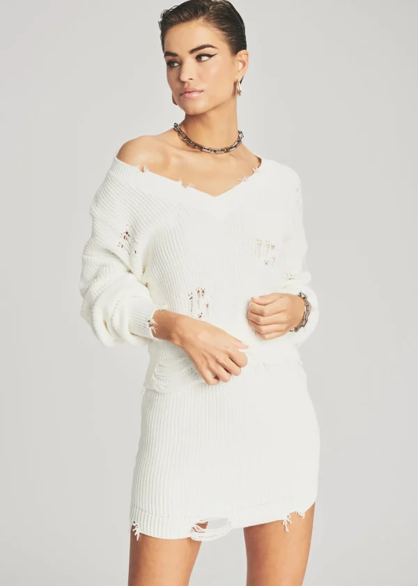 Honeymoon Looks*Retrofete Syd Sweater White