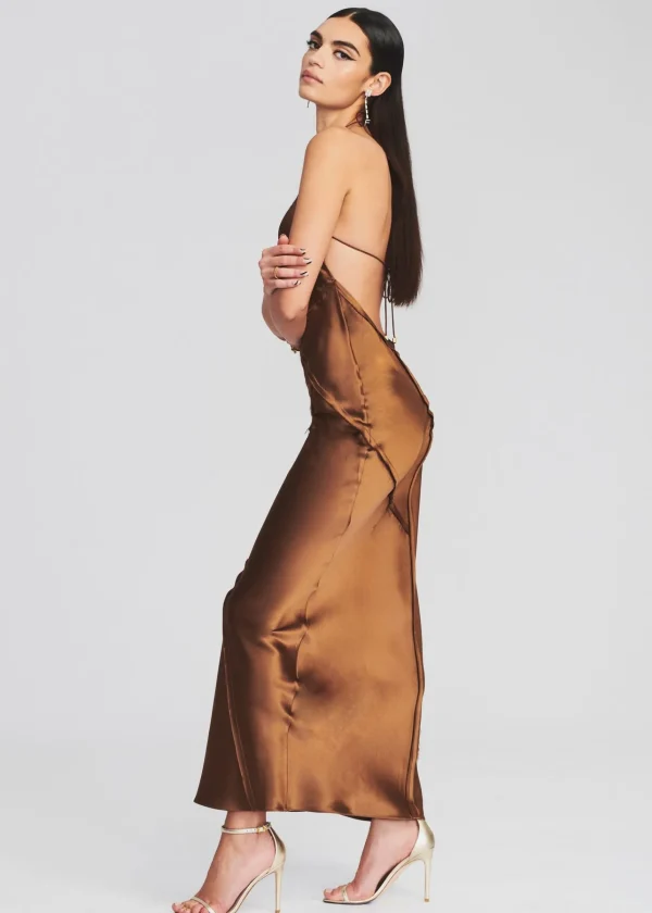 Guest Of*Retrofete Sylvia Dress Cognac