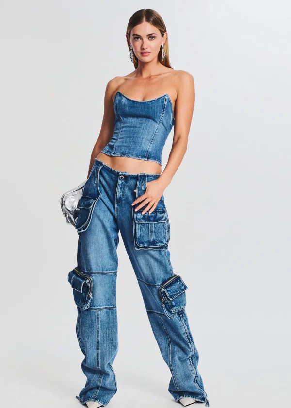 Bottoms*Retrofete Tammy Cargo Jean Sea