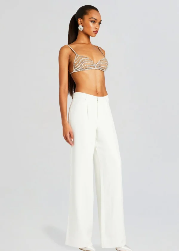 Neutral Moments*Retrofete Tansy Embellished Bra Tannin/Silver