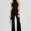 Business Chic*Retrofete Taylor Tie Back Jumpsuit Black