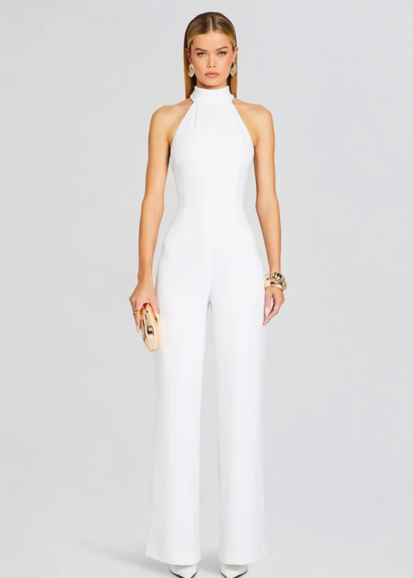 Business Chic*Retrofete Taylor Tie Back Jumpsuit White