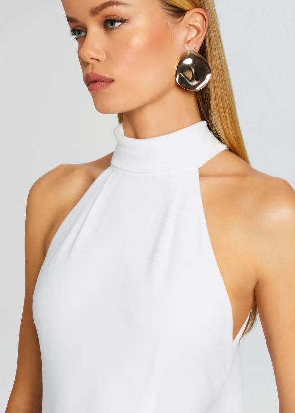 Honeymoon Looks*Retrofete Taylor Tie Back Jumpsuit White