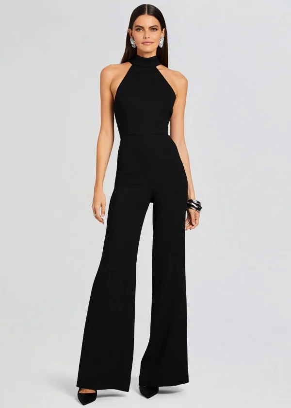 Business Chic*Retrofete Taylor Tie Back Jumpsuit Black
