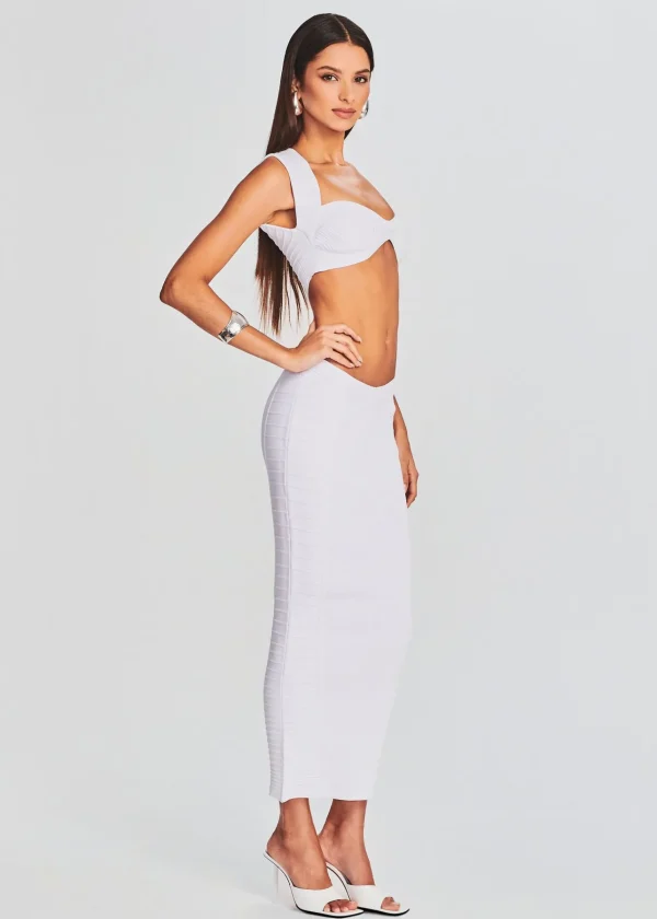 Bachelorette Party*Retrofete Tempo Bandage Knit Dress White