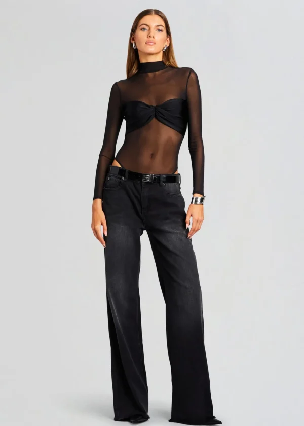 Sheer Bliss*Retrofete Tonia Bodysuit Black