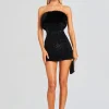 RETROFÊTE*Retrofete Torin Sequin Fur Dress Black Fur