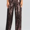 Business Chic*Retrofete Trinity Sequin Pant Dark Chocolate