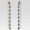 Accessories*Retrofete Tyde Crystal Shell Drop Earrings Silver