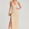 The Destination Bride*Retrofete Valencia Sequin Dress Sea Shell