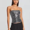 RETROFÊTE*Retrofete Valery Embellished Knit Top Black