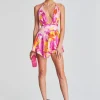 RETROFÊTE*Retrofete Valo Silk Dress Botanical Floral