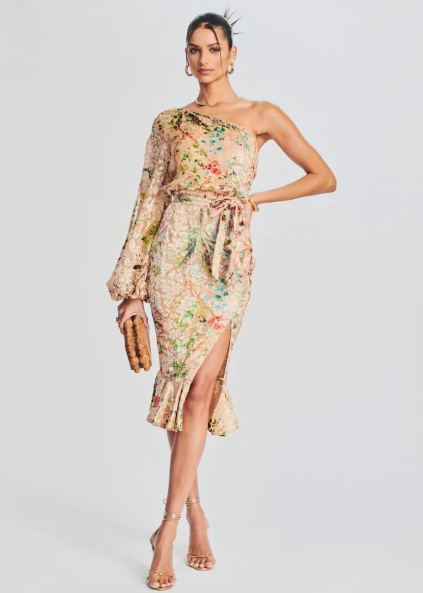 Honeymoon Looks*Retrofete Veena Long Dress Nude