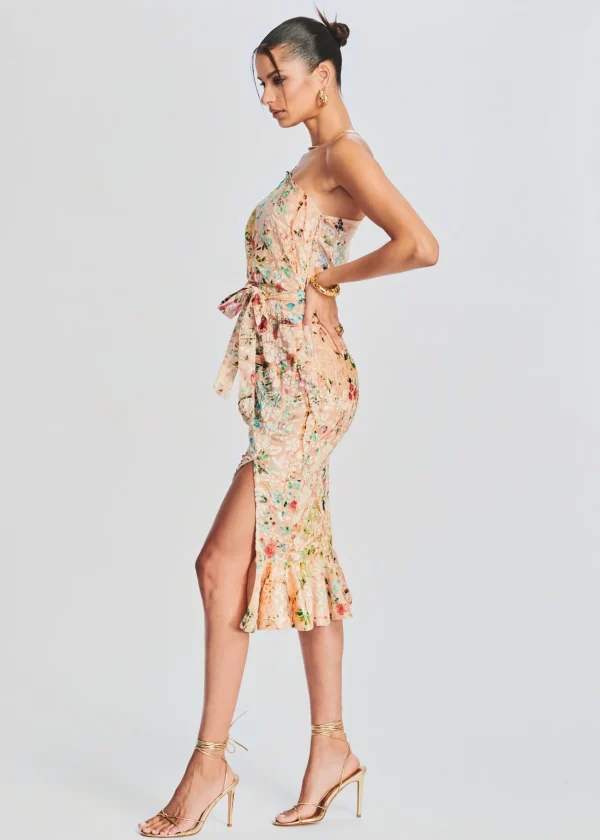 Honeymoon Looks*Retrofete Veena Long Dress Nude