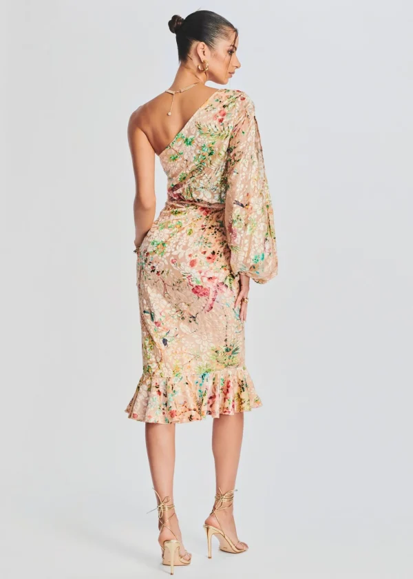 Honeymoon Looks*Retrofete Veena Long Dress Nude