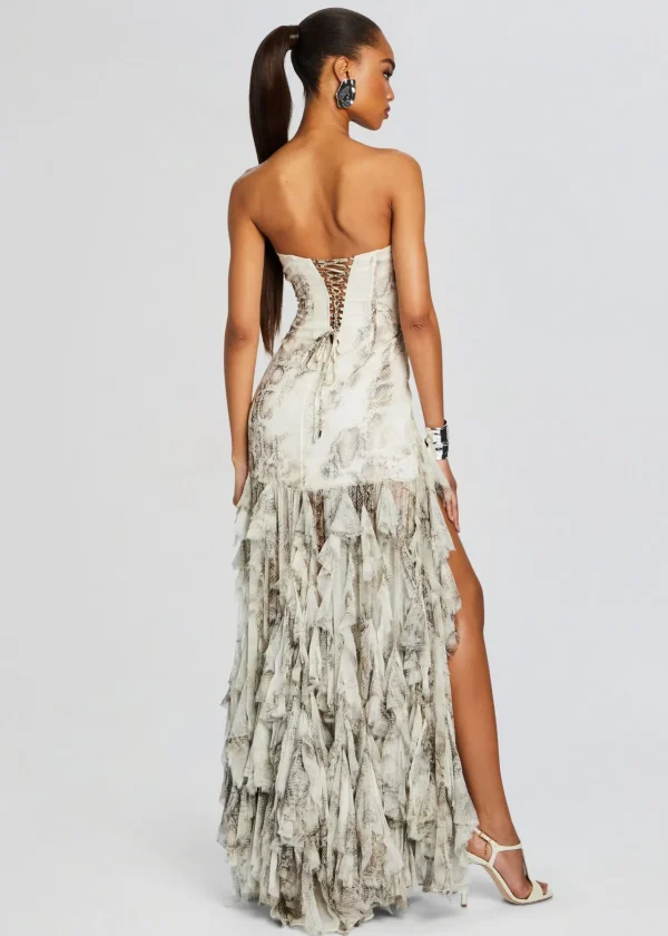 Guest Of*Retrofete Verena Silk Dress Vintage Snake