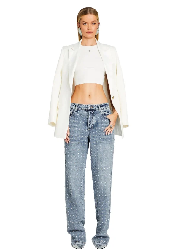 Denim*Retrofete Vero Embellished Denim Pant Tangier