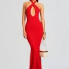 RETROFÊTE*Retrofete Verona Bandage Knit Dress Red