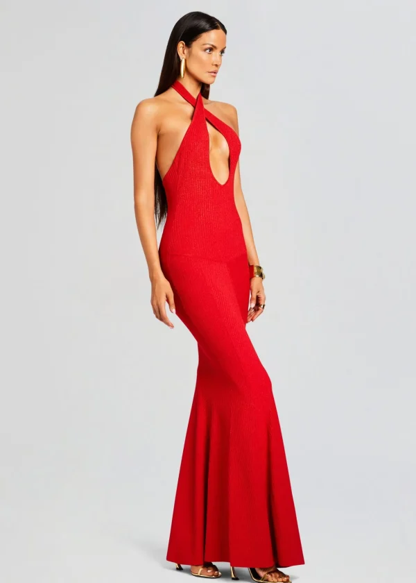 RETROFÊTE*Retrofete Verona Bandage Knit Dress Red