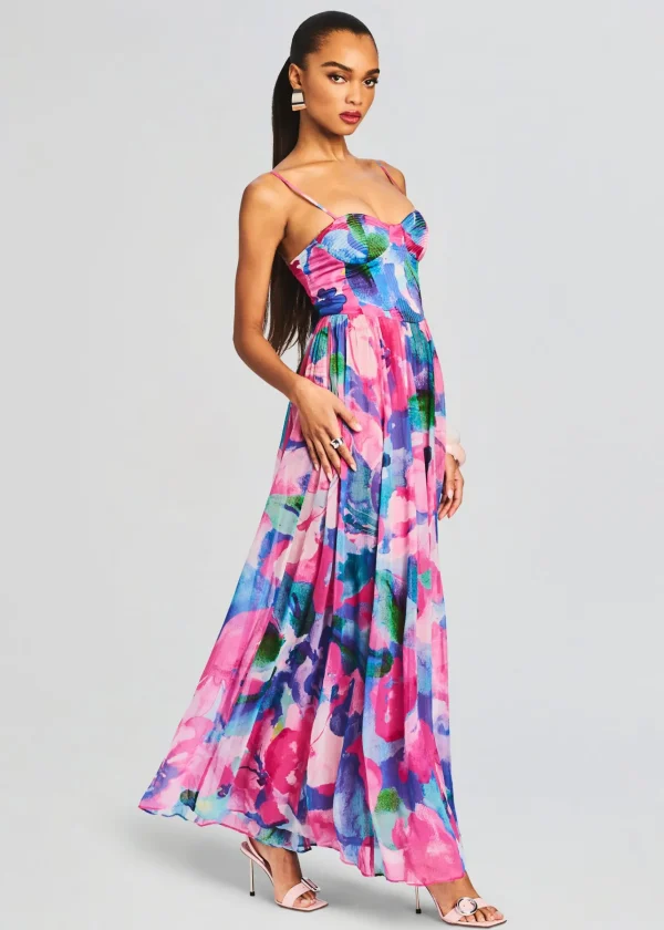 Trending*Retrofete Vesa Corset Long Dress Multicolor