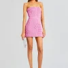 Mini*Retrofete Vianne Embellished Leather Dress Begonia Pink